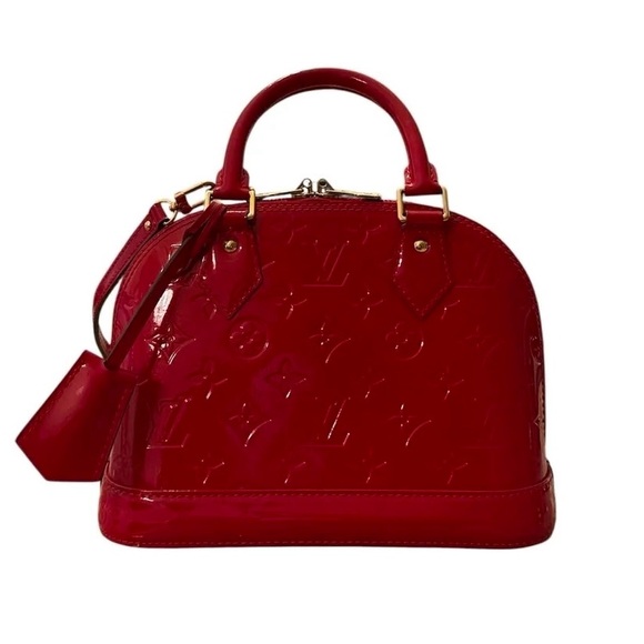 Louis Vuitton Alma BB Monogram Vernis in Red Patent Leather